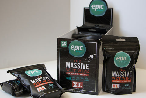 Epic Wipes, 10-pack massive wet wipes.